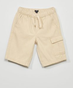 Bermuda avec poches à rabats - Beige