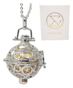 Collier diffuseur d'huiles essentielles ANDREA cage argent - Aromathérapie - Argent