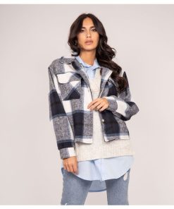 Surchemise carreaux UMBERTA - Bleu