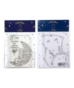 2 Tampons transparents Le Petit Prince Lune et Astéroïd - N/A