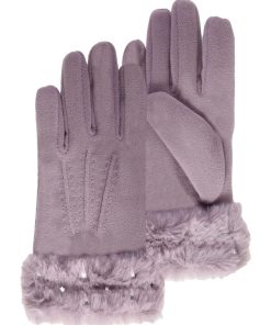 Gants Fourrure Etoiles 6/8 ans Gris - Gris