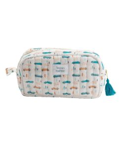 Trousse de toilette Gaspard petit renard (22 x 12 cm) - Bleu