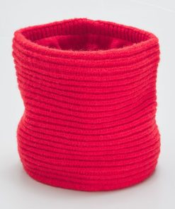 Snood en maille côtelée - Rouge