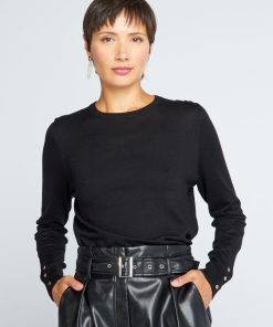Pull en maille fine - noir