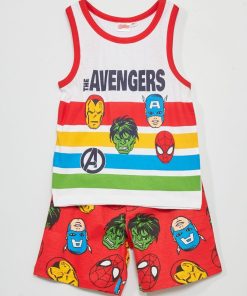 Pyjama court 'Avengers' - 2 pièces - rouge