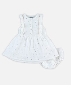 Set robe et bloomer - Blanc