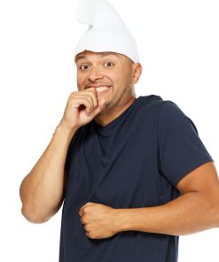 Bonnet de lutin bleu - blanc