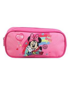 BAGTROTTER Trousse scolaire rectangulaire DS Minnie Rose Arc en ciel - Rose