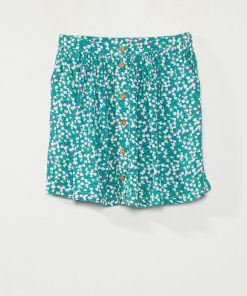 Jupe à motif fleuri - Vert