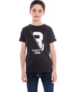 T-shirt pur coton organique NABAS BOY - Noir