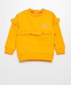 Sweat avec volants - Jaune