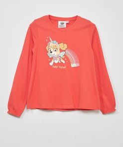 T-shirt en jersey 'Pat'Patrouille' - rouge framboise