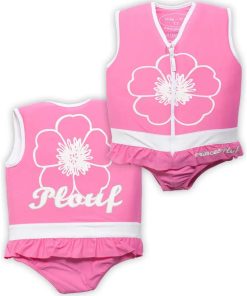 Maillot de Bain Princesse Enfant avec Flotteurs - Accessoire de Natation Fille - Rose