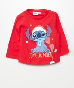 T-shirt 'DS' manches longues - Rouge