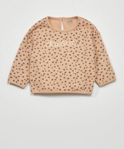 Sweat avec imprimé - Marron