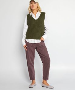 Pull sans manches à col V 'JDY' - Vert