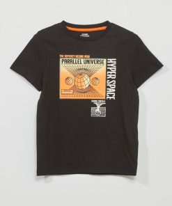 T-shirt en jersey à manches courtes - Noir