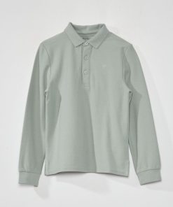 Polo en maille piquée - Bleu