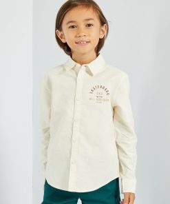 Chemise 'Skatebord' en coton - Blanc