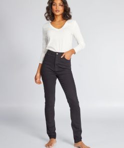 Jean skinny à taille haute - L34 - Noir