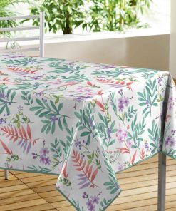 Nappe rectangle PVC Herbella blanc 140 x 240 cm - Blanc
