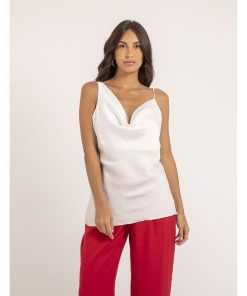 Caraco satin FELANA - Blanc