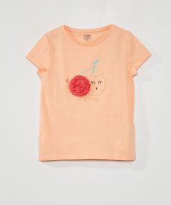 T-shirt en jersey avec animation ludique - ORANGE