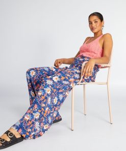 Débardeur en maille crochet - rose