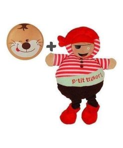 Doudou Doudou et Compagnie les bouilles set Pirate + bouille chat DC2290 - Rouge