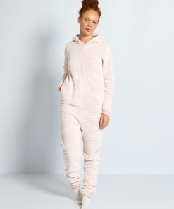 Combinaison en polaire - rose