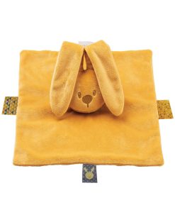 Doudou plat lapin Lapidou ocre (28 x 28 cm) - N/A