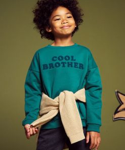 Sweat en molleton avec imprimé - Vert