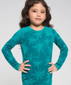 Rash Guard Acqua Magic Ml Inf Verde Hortela ANTI UV - UV Line - Vert