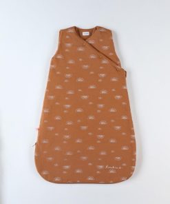 Gigoteuse 70 cm imprimé soleil en jersey, caramel - Marron