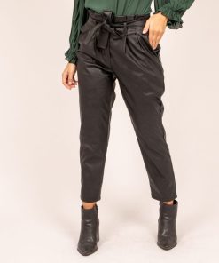 Pantalon similicuir EVINA - Noir