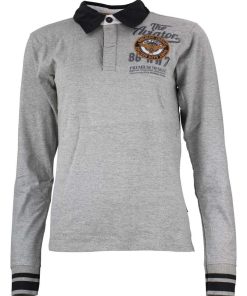 Polo manches longues garçon ECANOPE - Gris