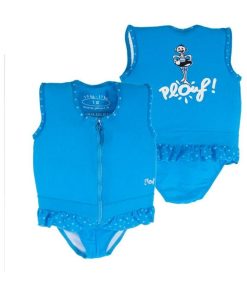 Maillot de Bain Mademoiselle avec Flotteurs - Accessoire de Natation Fille - Bleu