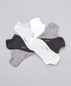 Lot de 7 paires de chaussettes invisibles - gris blanc