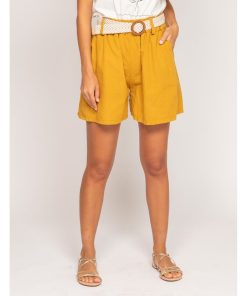 Short en lin XIGN - Moutarde