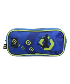 BAGTROTTER Trousse rectangulaire Ligue 1 Uber Eats Football Grise - Bleu