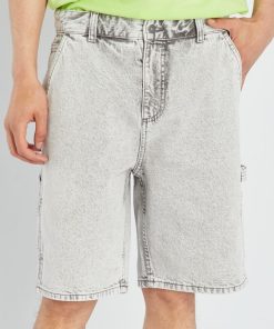 Bermuda en jean - Gris