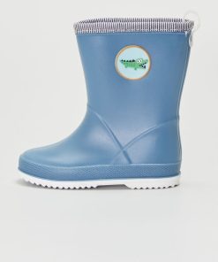 Bottes de pluie 'croco' - bleu