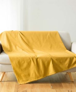 Plaid Jete de lit fauteuil Lucilia - Jaune