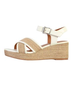 Sandale compensée The Divine Factory QL4630 - Blanc