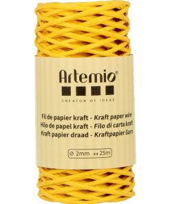 Fil de papier kraft jaune 2mm x 25 m - N/A