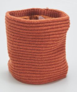 Snood en maille côtelée - Orange