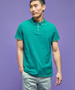 Polo en piqué de coton - Vert