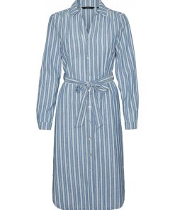 Robe chemise longue Vero Moda - Bleu