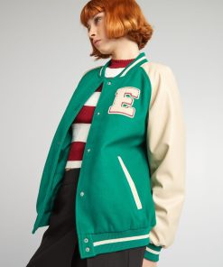 Veste bomber esprit campus - Vert/beige