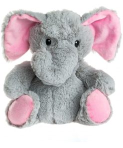 Peluche Bouillotte Eléphant - Made in France - Gris